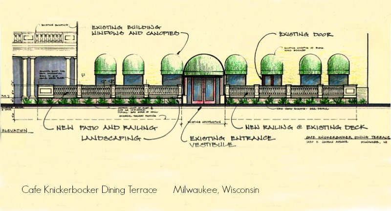 Cafe Knickerbocker Elevation Commercial Additions and Remodeling Richard Toyne Architect