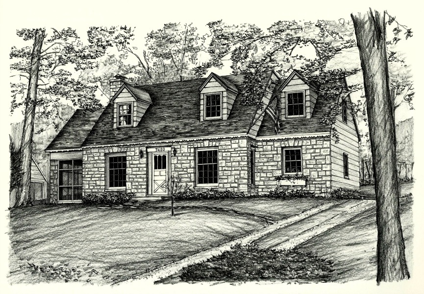 Swope Park Bungalow Rendering KC Bungalow Perspective Richard Toyne Architect