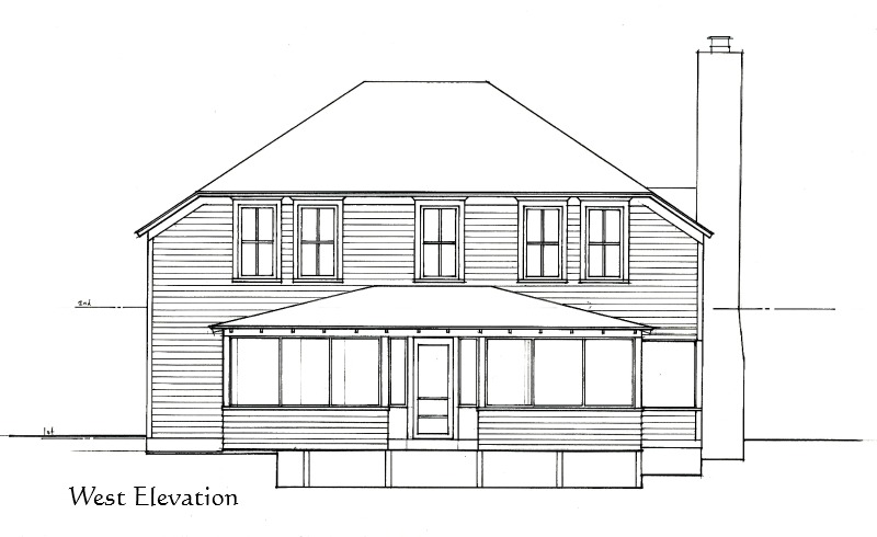 Gordon West Elevation Measured Drawing Services Richard Toyne Architect