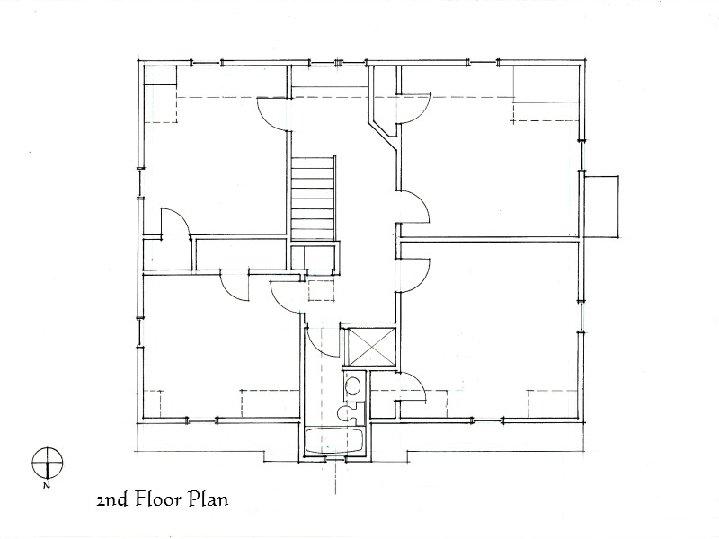 Olson 2nd Floor Plan Measured Drawing Services Richard Toyne Architect