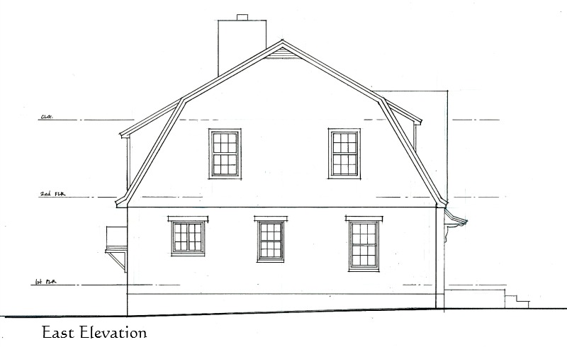 Olson East Elevation Measured Drawing Services Richard Toyne Architect