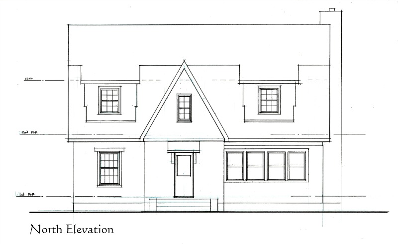 Olson North Elevation Measured Drawing Services Richard Toyne Architect